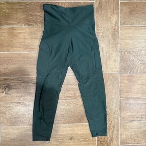 Old Navy Dark Green High-Waist Leggings with Side Pockets